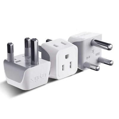 Ceptics USA to South Africa Travel Adapter Plug - Type M (CT-10L, 3 PK) - Image 1 of 4