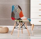 Chaise Eiffel patchwork Mila pour salle à manger tissu restaurant café café