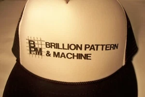 Vintage Brillion Pattern & Machine Mesh Trucker Snapback Hat WI - Picture 1 of 8