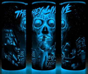 Glow in the Dark They Live 80s Retro Horror Movie Cup Mug Tumbler 20oz - Picture 1 of 4