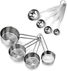 New Star Foodservice 42917 Stainless Steel Measuring Spoons,Measuring Cups,Set 8