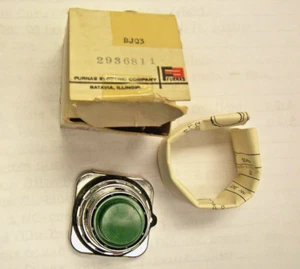 NEW FURNAS BJQ3 GREEN PUSH BUTTON HEAD 2936811 - NEW OLD STOCK - Picture 1 of 1