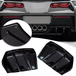 Gloss Black Big Fin Rear Bumper Diffuser Lip Kit For 2014~2019 Corvette C7 Z06 - Foto 1 di 11