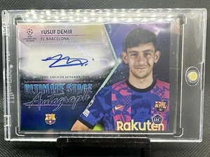 2021-22 Topps UEFA Champions League Ultimate Stage Auto Yusuf Demir #4/10 - Picture 1 of 2