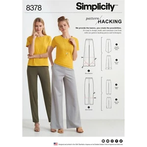 SIMPLICITY 8378 TROUSERS Misses Sewing Pattern Sizes XXS & XXL pattern Hacking - Picture 1 of 11