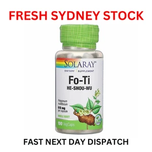 Solaray Fo-Ti He-Shou-Wu Whole Root 610 mg 100 Veg Caps Dietary Supplement - Bild 1 von 4