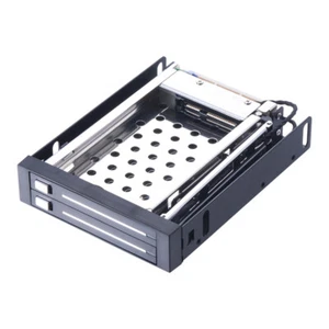 Dual Bay 2.5" SATA Hard Drive HDD & SSD Tray Caddy Internal Rack Hot-Swap I7C7 - Picture 1 of 8
