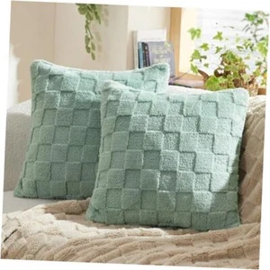 Throw Pillow Covers 18x18 Inch - Pack of 2 18" x 18" (Pack of 2) 01-sage Green - Picture 1 of 8