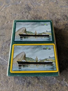 Vintage DELTA LINE SHIPPING CO. Playing Cards - Double Deck - One Still Sealed - Picture 1 of 6