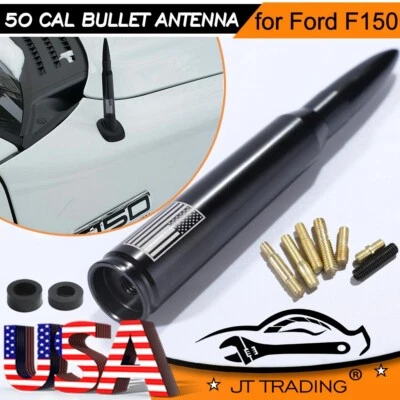 50 CAL CALIBER Flag BULLET ANTENNA for Ford Ranger F-150 Raptor F-250 Superduty - Image 1 of 4