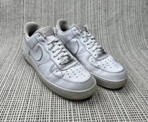 Nike Air Force 1 Low Womens 10.5 Triple White Sneakers Shoes Lace Up 315115-112 - Picture 1 of 24