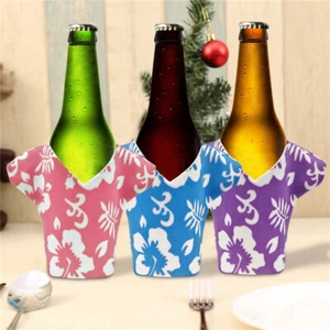 TtS 4pcs Xmas Novelty Beer Bottle Cover With Flowers Holder Cover Table Decor A - Picture 1 of 7
