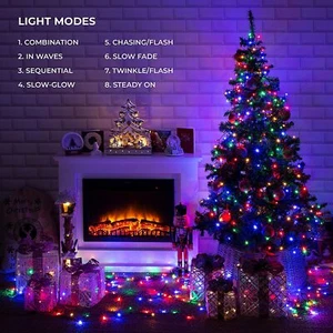 200 LED Chaser Lights Battery Operated MultiColor In/Out Door Use Christmas Gift - Picture 1 of 14