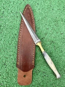 Double-Edged Military Damascus steel Dagger boot Knife ideal throwing camping - Picture 1 of 6