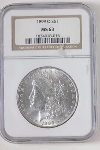 1899 - O  Morgan Silver Dollar US Coin NGC Certified MS63 US$1 - Picture 1 of 4