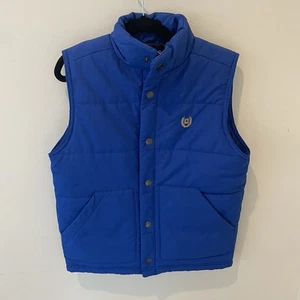 Boy's Chaps Blue Puffer Vest Size L 10/12 - Picture 1 of 7
