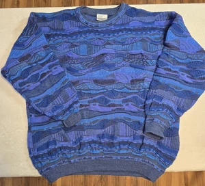 Suéter de lana Cosby 3D azul Purely Australian Clothing Co para hombre talla XL - Imagen 1 de 8