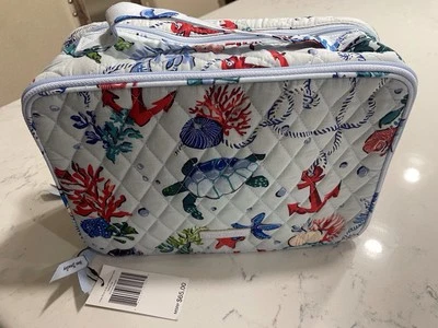 VERA BRADLEY Estuche de Maquillaje Grande Rubor y Pincel Bolsa Anclajes Pesar Nuevo con Etiquetas Foto 1 de 4