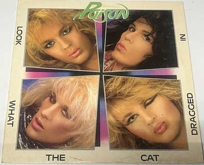 POISON Look What The Cat Dragged In - ENIGMA - LP , Vg, Ex … with inserts - Image 1 of 4