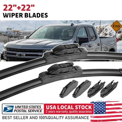 22"&22" Premium Windshield Wiper Blades For Chevrolet Suburban 3500 HD 2016-2019 - Image 1 of 4