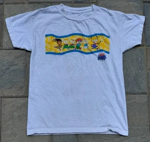 T-shirt maglietta vintage Nickelodeon Rugrats TV Show promo rap taglia M - Foto 1 di 1