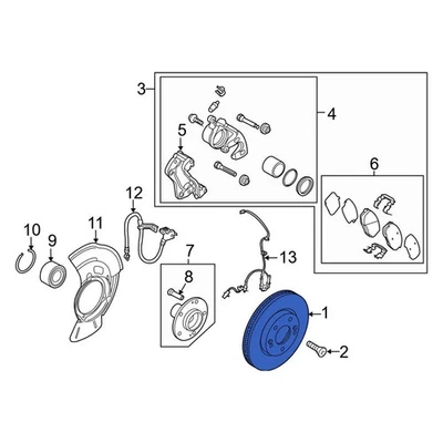 For Kia Soul 2014-2024 Kia 51712A7000 Front Disc Brake Rotor Foto 1 de 4