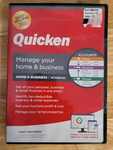 Quicken Home & Business Personal Finance Track Transactions 1 an - Photo 1/2