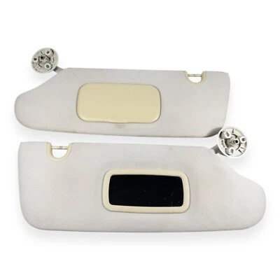 2008-2016 Dodge Grand Caravan Driver & Passenger Side Sun Visor Pair Set White - Image 1 of 4