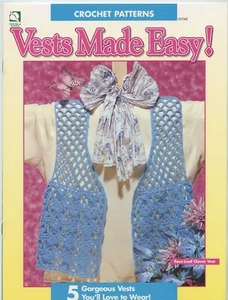 Vests Made Easy! House of White Birches Crochet Pattern Book 101043 - 5 Designs - Picture 1 of 2
