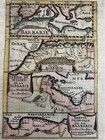North Africa Barbary coast Tunis Libya 1719 Mallet antique hand colored map