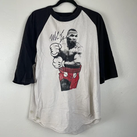 Mike Tyson Signed Mickey Mouse Hands Shirt Autographed at a Strip Club In Vegas Cover
