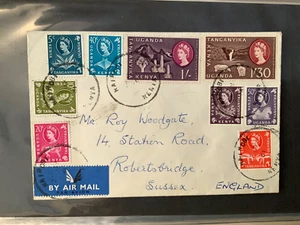 UGANDA First Day Cover 1961 KENYA Handstamp - RARE - Picture 1 of 1