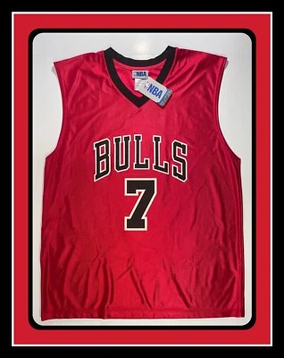 Vintage Chicago Bulls Ben Gordon #7 Red NBA Brand Basketball Jersey SZ XL BNWT - Image 1 of 4
