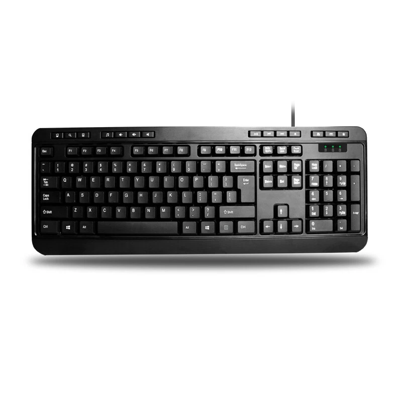 Adesso PS2 Multimedia Black Desktop Keyboard - US English Layout - Image 1 of 1