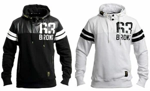 Men's Crosshatch Piratez Baseball Bronx Hoodie Sweatshirt Black White XS S M L - Picture 1 of 8