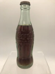 Vintage 1957 Coca-Cola 6 Oz. Green Hobble Skirt Bottle - Picture 1 of 6