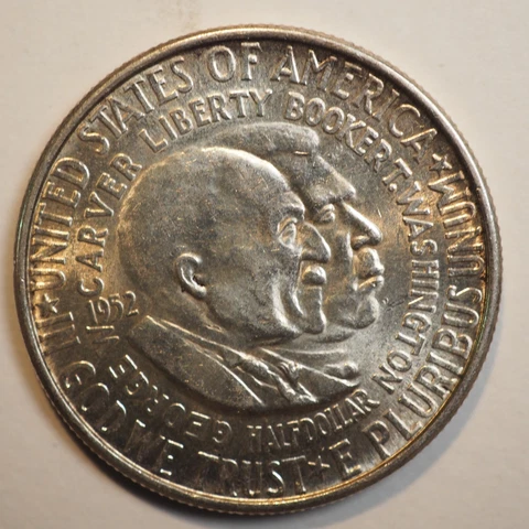 1952 P Washington-Carver Commemorative Silver Half Dollar - FREE SHIPPING! A4010 Cover