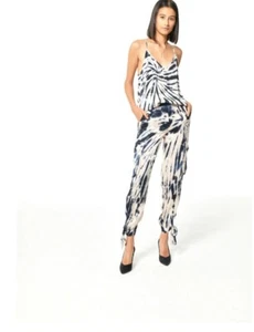 YOUNG FABULOUS & BROKE SIZE L JANELLE ANKLE TIE DYE CARGO POCKETS PANTS Women’s - Picture 1 of 12
