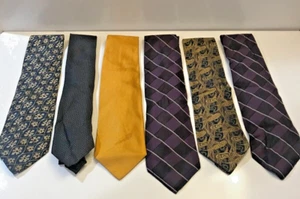 Designer Men's Ties Donna Karan-Calvin Klien-Valentino-Banana Republic (SILK) - Picture 1 of 9