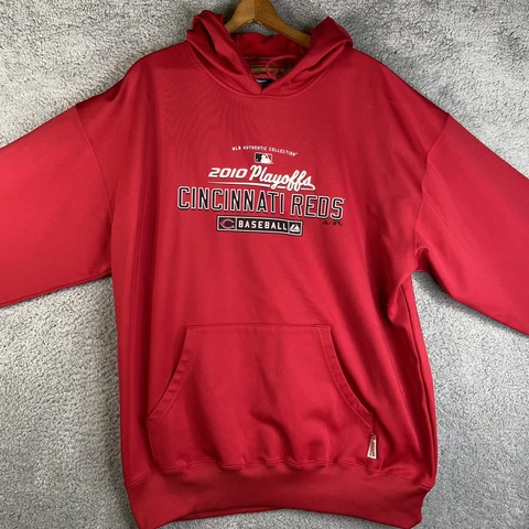 Majestic XL Cincinnati Reds Therma Base Hoodie 2010 Playoffs MLB Cover