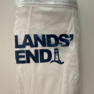 LANDS' END Underware 3 Pack Men's 54 White Knit Brief Cotton NWT - Picture 1 of 4