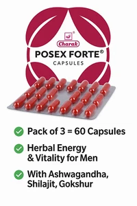POSEX Forte Capsules Pack of 3 | Herbal Support for Men’s Vitality | 60 Cap 2026 - Picture 1 of 7