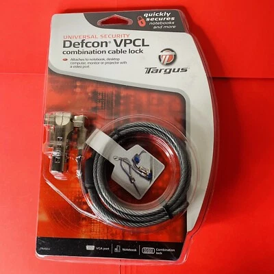 Computer Cable Lock Targus DEFCON VPCL Video Port Combination New In Box Sealed - Image 1 of 3