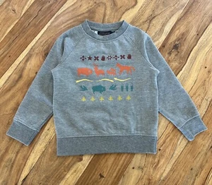 Pendleton Gray Wild Nature Sweater Toddler Size 3/4 Crewneck - Picture 1 of 11