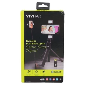 Vivitar Wireless Dual LED Lights Selfie Stick Tripod Creator Series Bluetooth - Picture 1 of 3