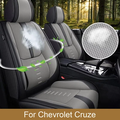 For Chevrolet Cruze 2011-2019 Car 5-Seat Covers Faux Leather Protector Cushion — 第 1/4 张图片