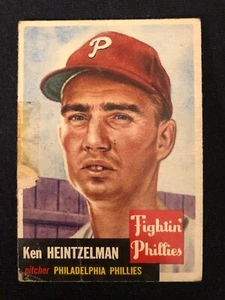 1953 Topps Baseball Card Ken Heintzelman #136 BV $50 CF - Picture 1 of 2