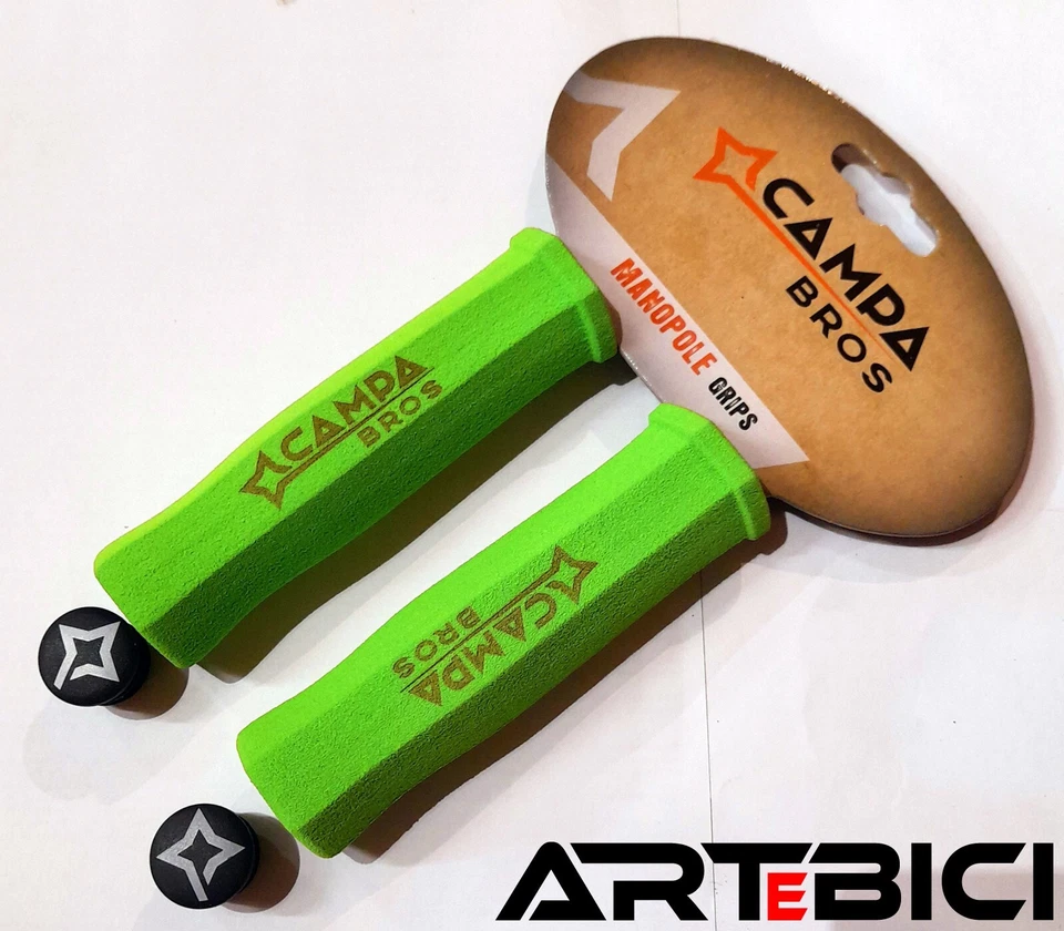 Manopole bici VERDE CAMPA BROS spugna alta densità assorbono vibrazioni comode - Immagine 1 di 1
