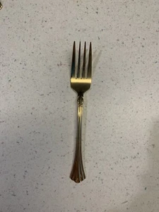 Vtg Classic Plume Gold Towle Oxford Hall Golden Collection Salad Fork Korea - Picture 1 of 5