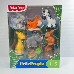 Fisher-Price Little People Zoo Animal 8 Pack NEW Koala Turtle Rino Tiger Zebra - Picture 1 of 3